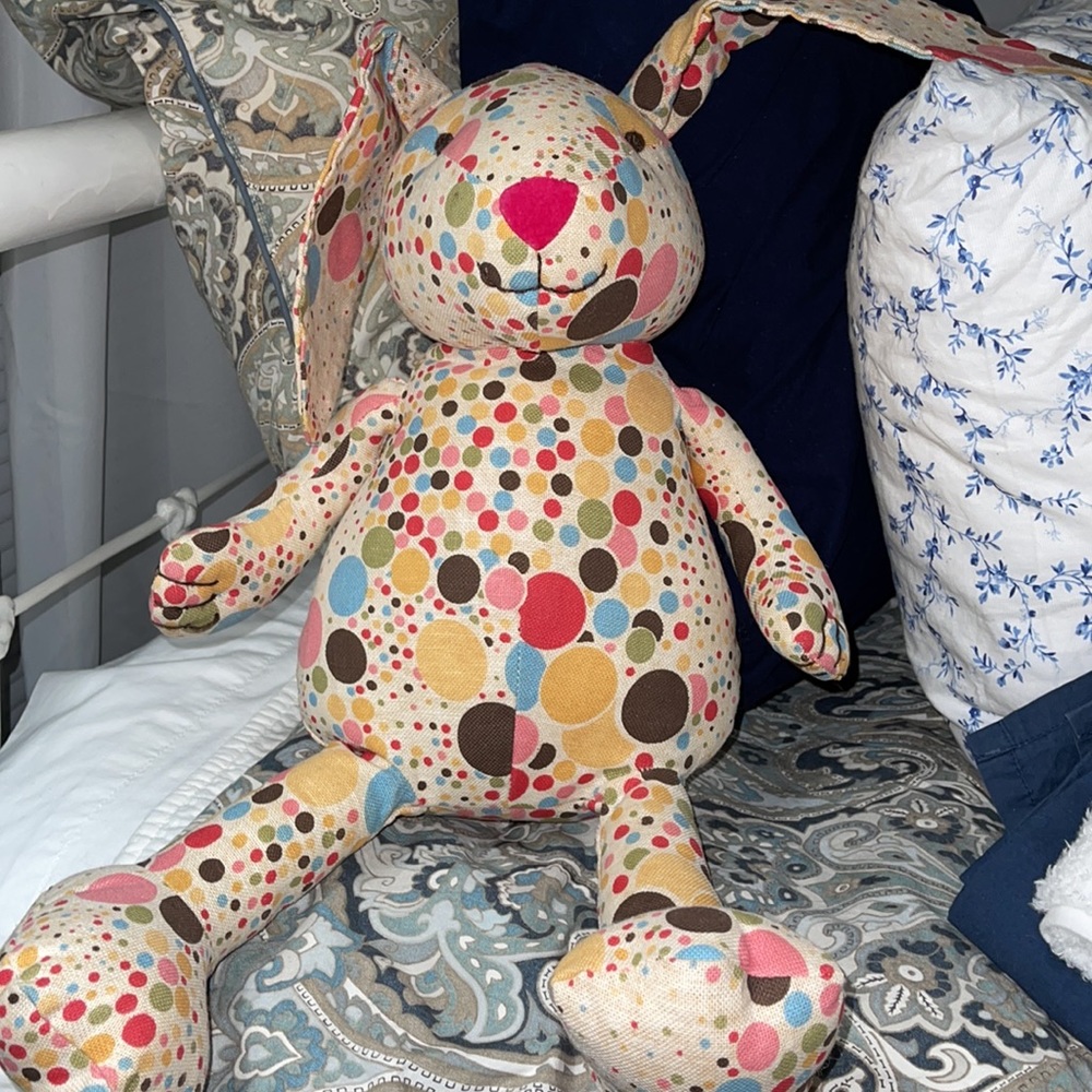 Pottery Barn Kids Easter Bunny Rabbit Dog Freckles Polka Dots Pristine Condition